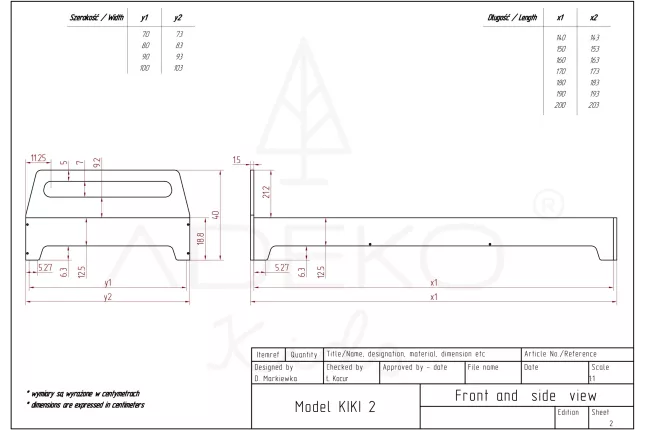 Łóżko pojedyncze KIKI 2